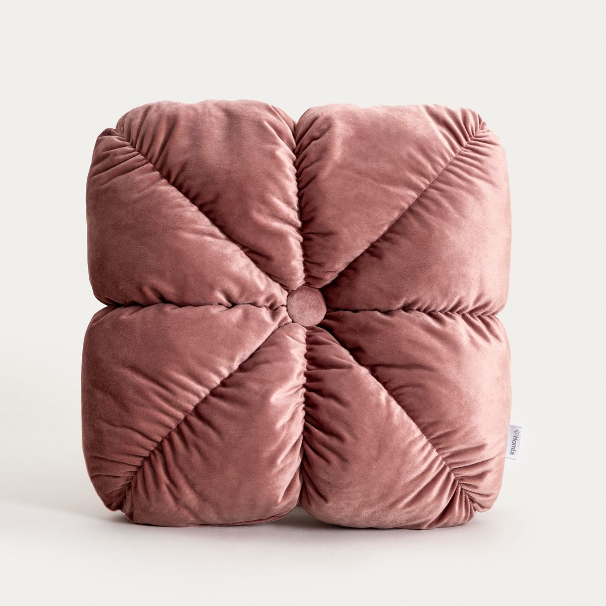 Poduszka MARTINA różowa z ozdobnym przeszyciem 45x45cm