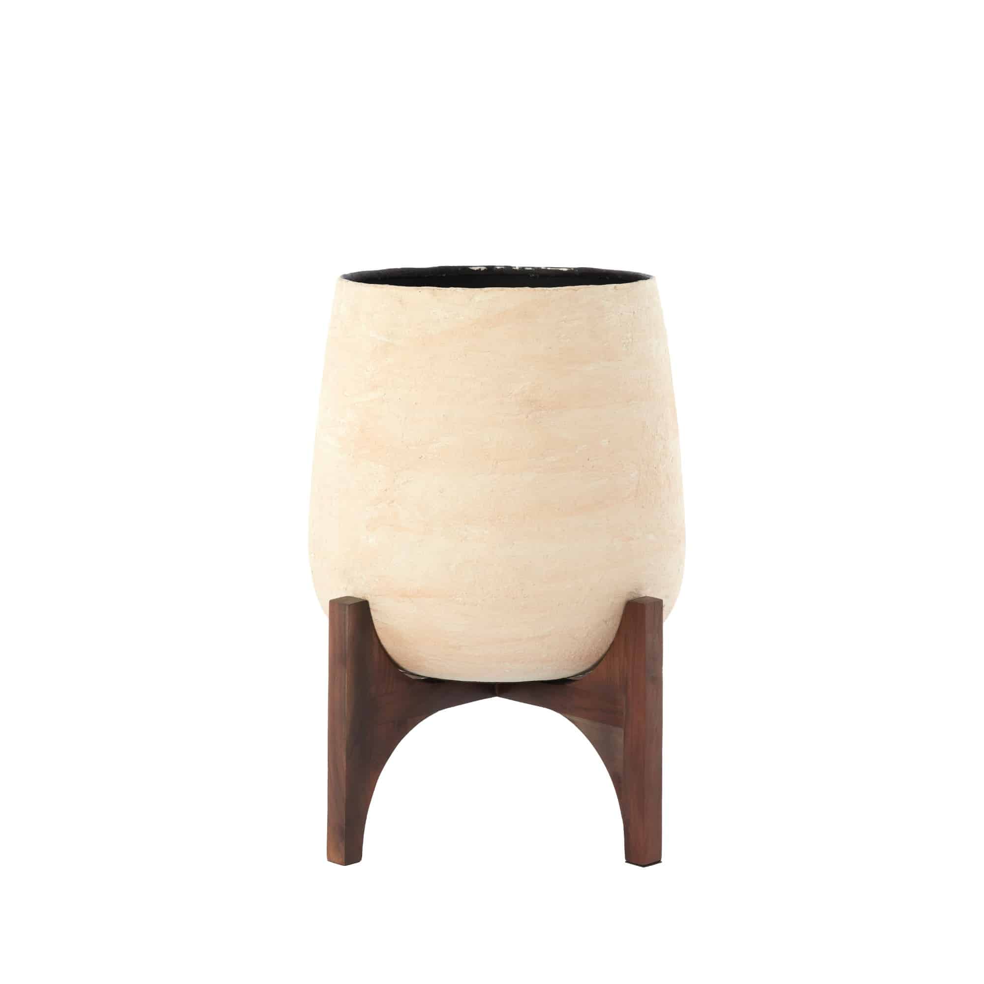 Light & Living bloempot Karuna - wit - Ø44cm