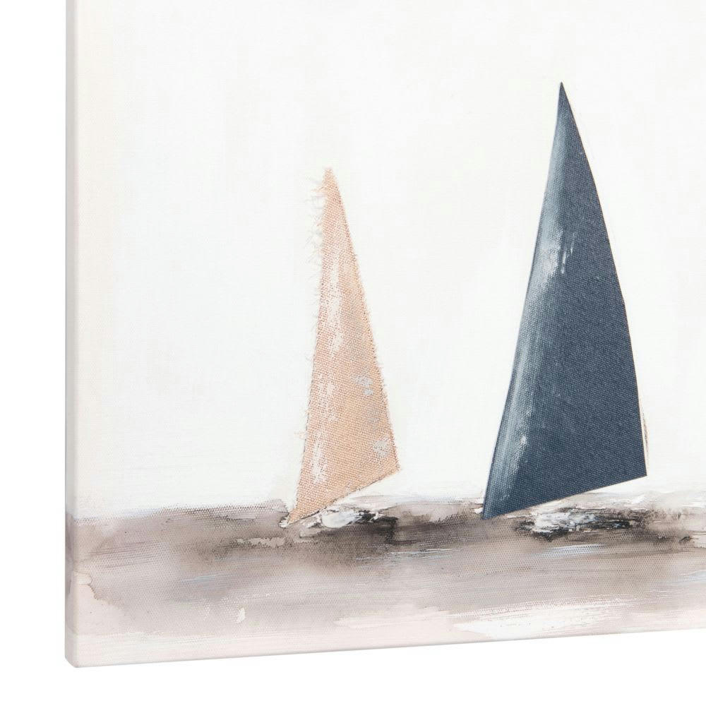 - Toile imprimée et peinte bateaux 90x45