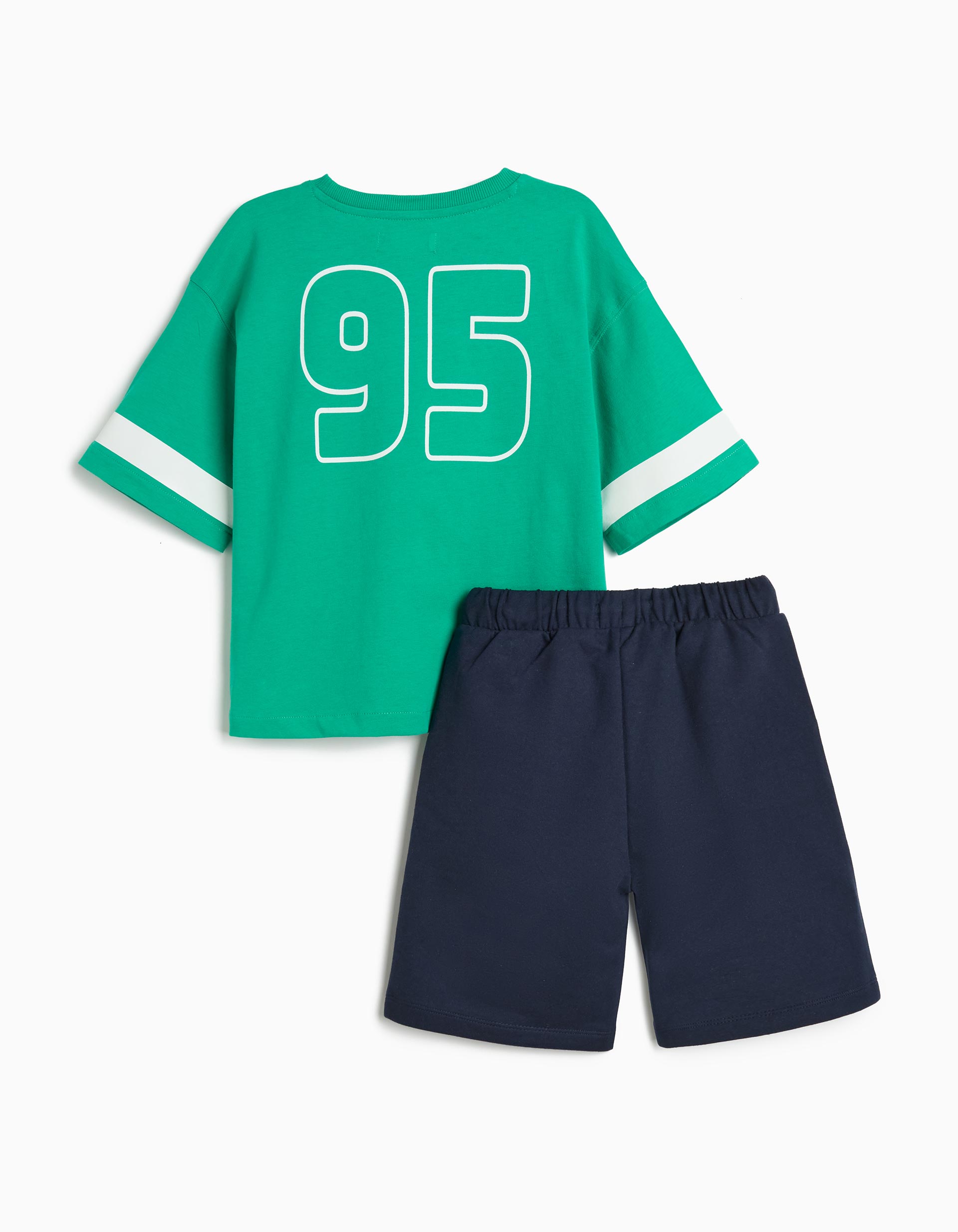Conjunto T-shirt e Calções, Menino, Verde