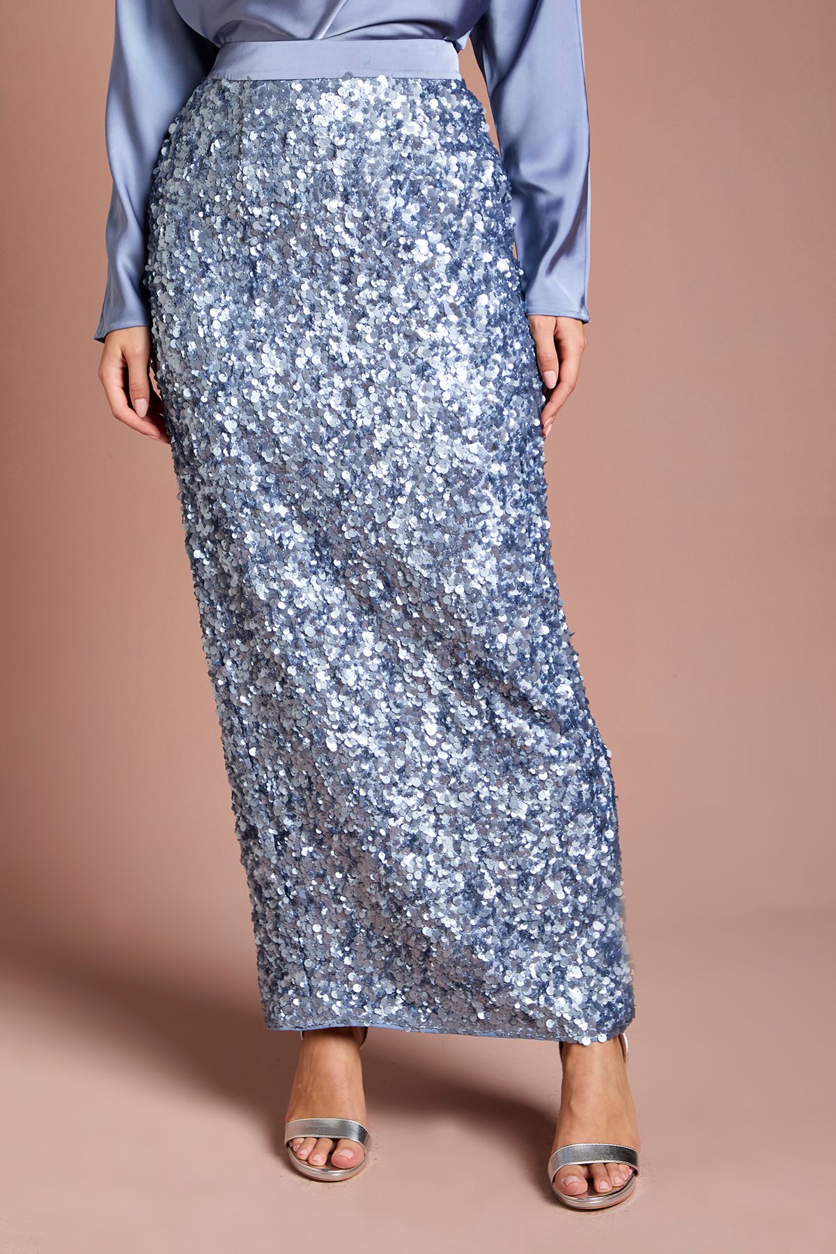 Coast Sequin Column Maxi Skirt