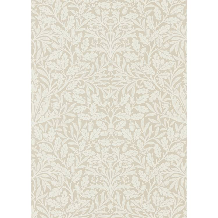 Morris & Co. Acorn Branches Neutral Floral Wallpaper