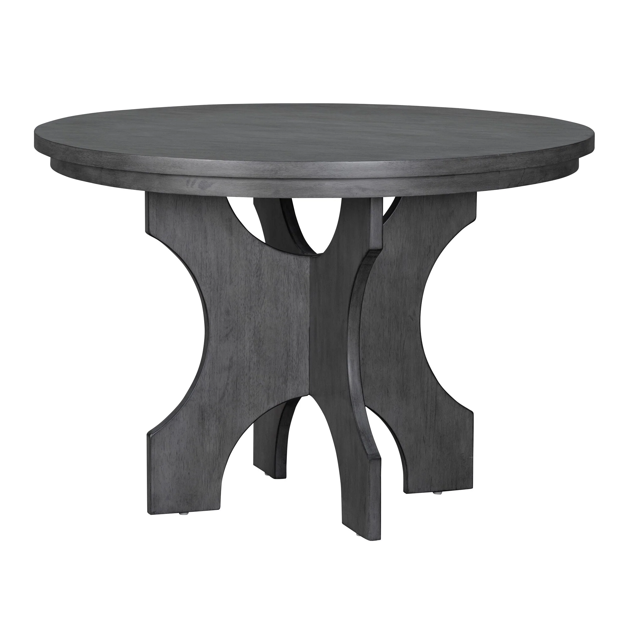 Rustic Style 5-piece Dining Set with Round Table, 3 Upholstered Chairs and Side Chairs