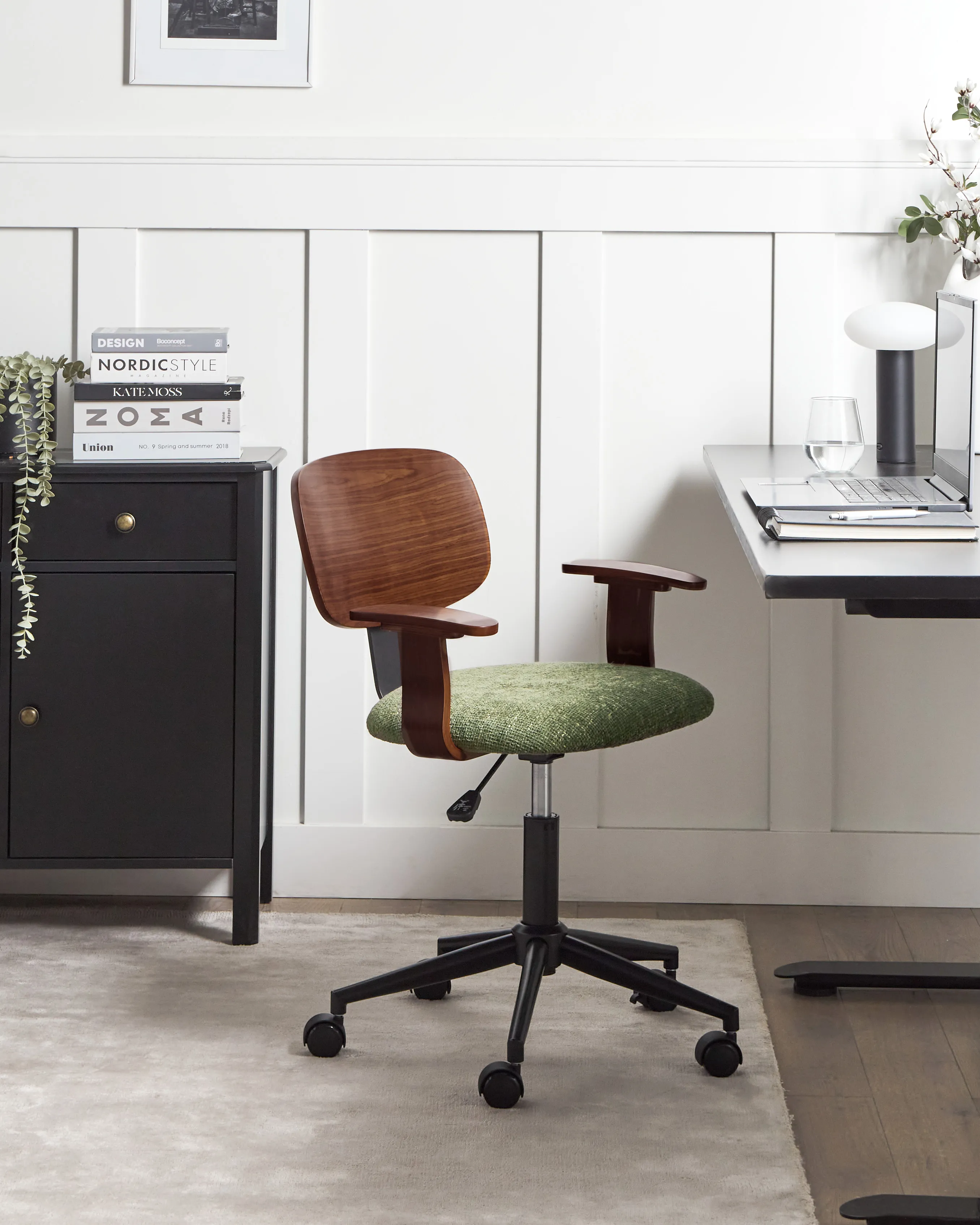 Desk Chair GUNNISON Fabric Green