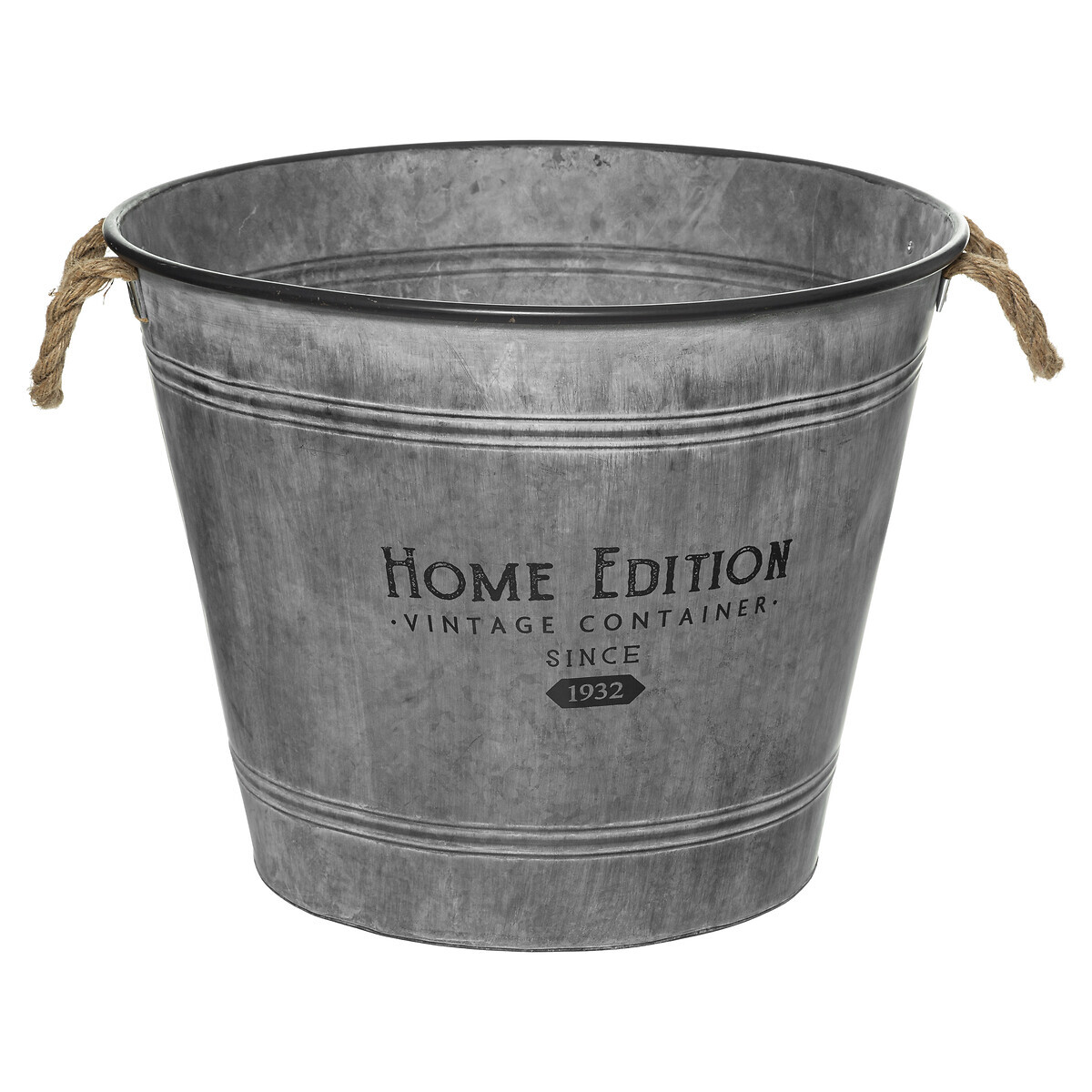 Pot, metal Grey, H.48 cm