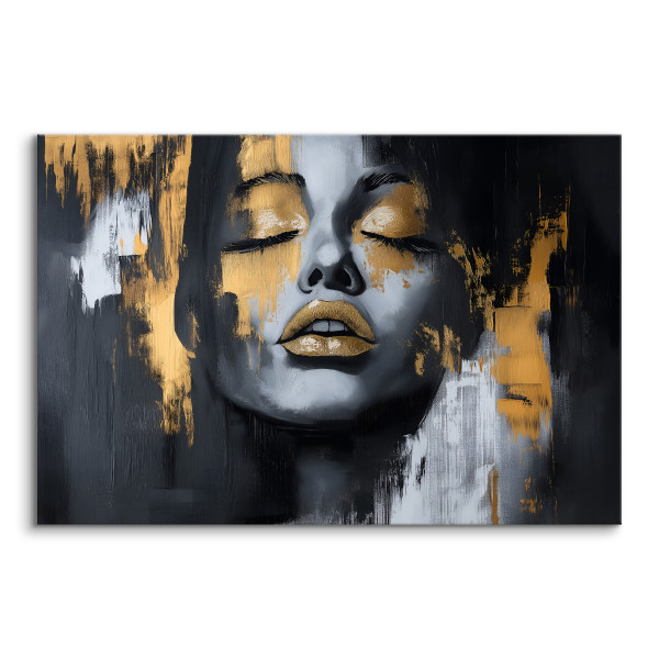 Obraz Na Płótnie Abstrakcyjny Malowany Portret 30x20cm