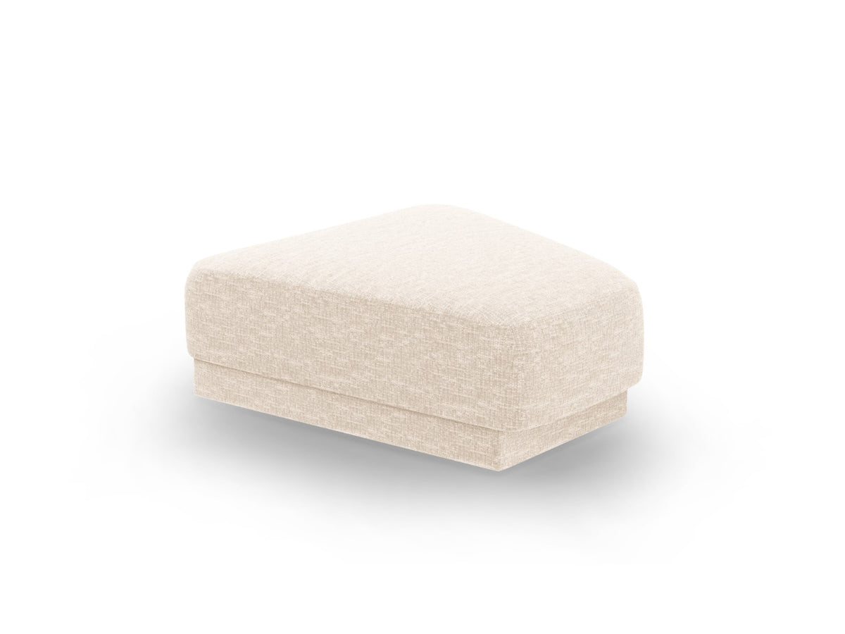 Micadoni Poef Miley chenille, lichtbeige - 79x88x40cm