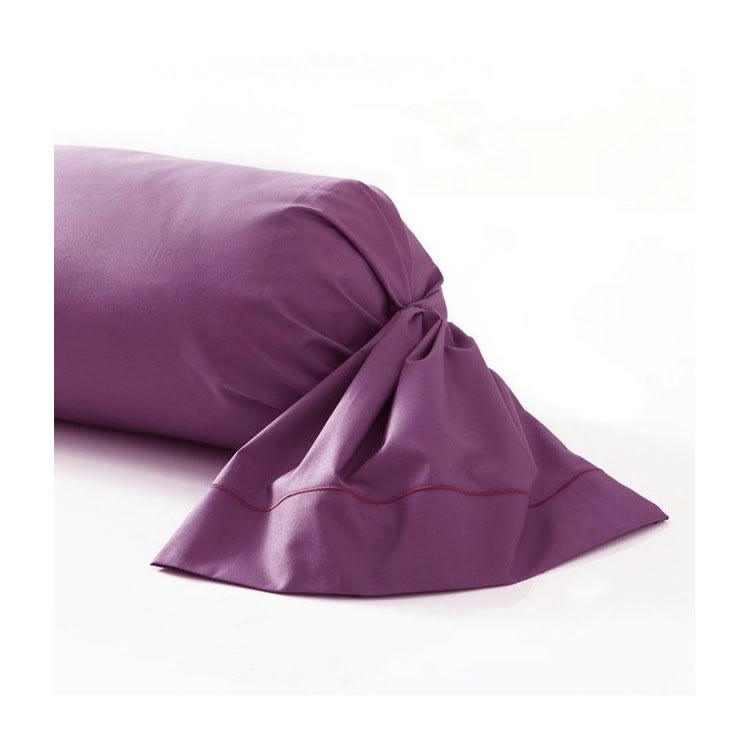 PERCALE MONTELEONE - Taie de traversin en Coton Prune 185 cm