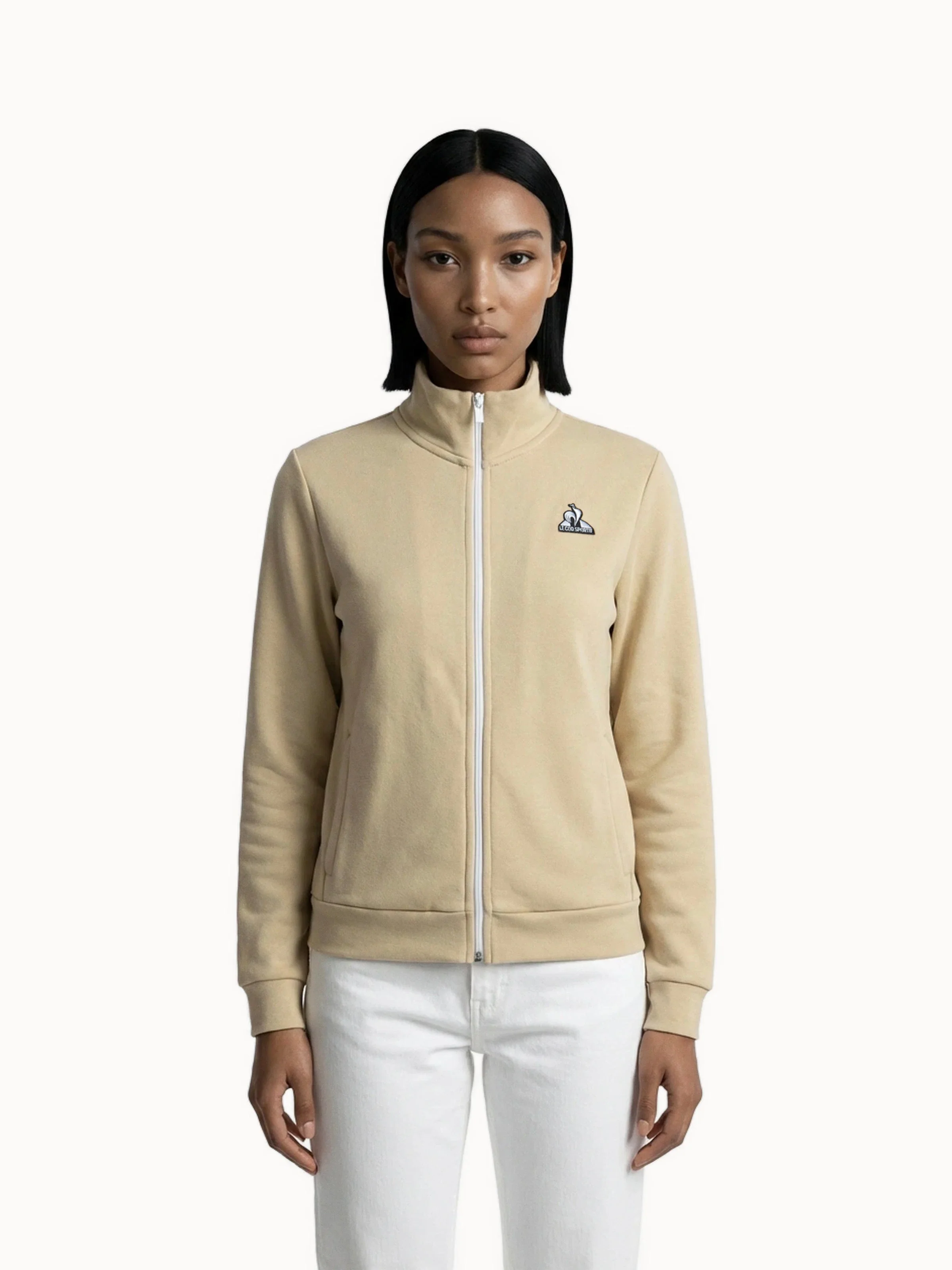 Veste zippée col montant en molleton