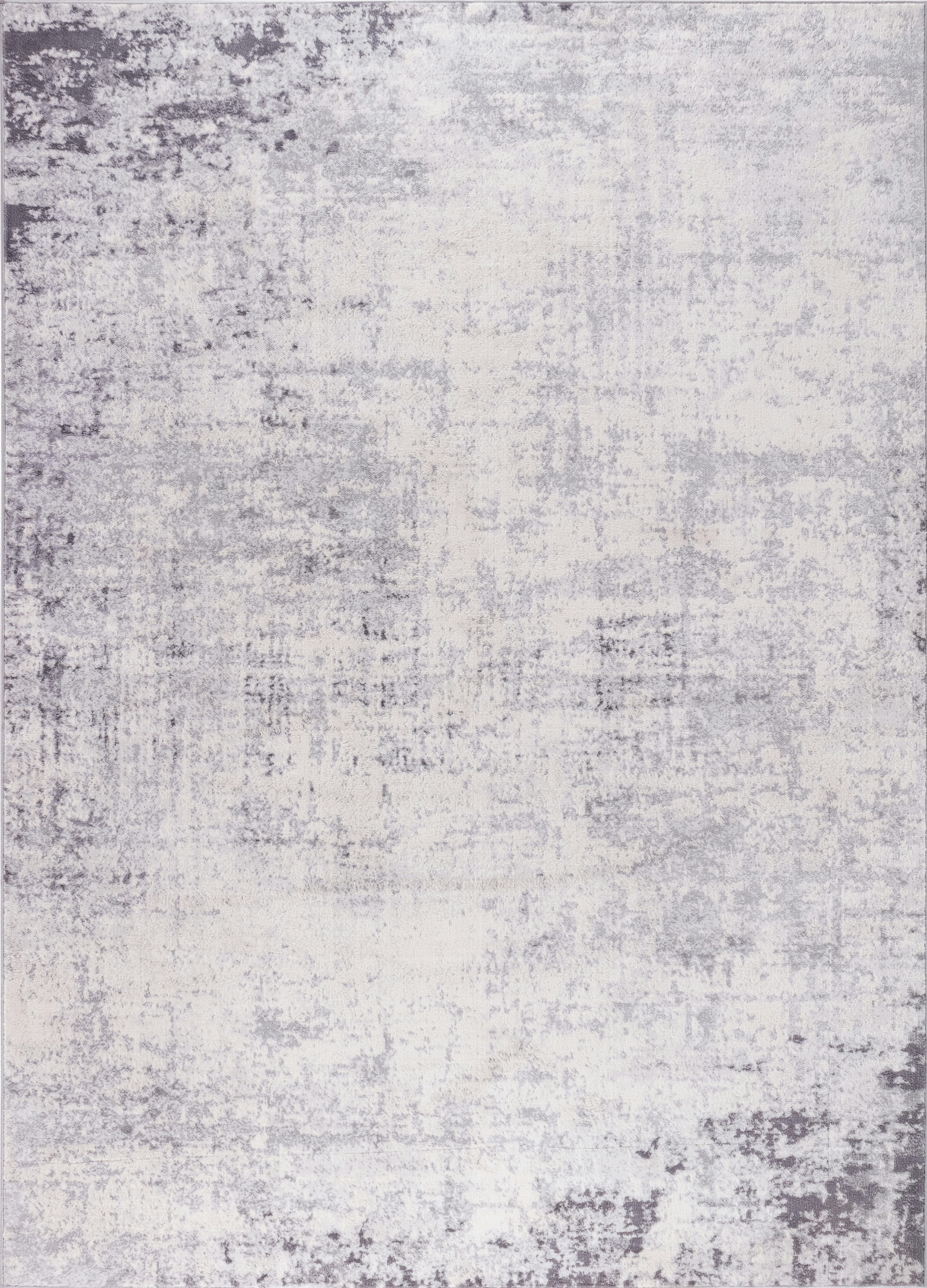 ALIX - Tapis Abstrait Moderne Blanc Cassé/Anthracite 120x170