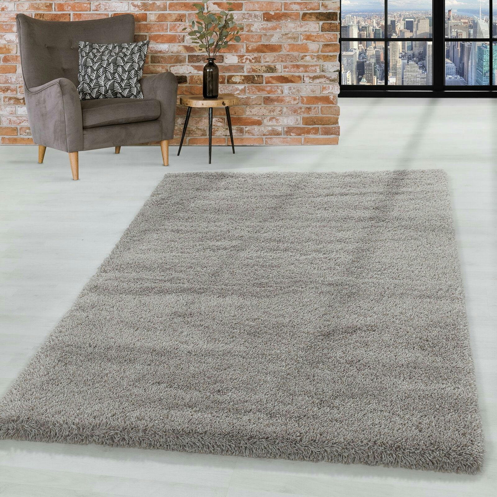 MOELLEUX - Tapis cosy à poils longs greige 140x200cm