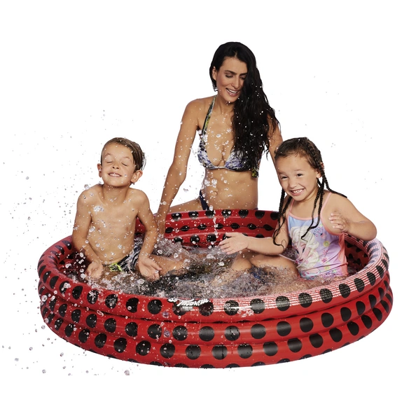 Planschbecken, rot/schwarz, Kunststoff