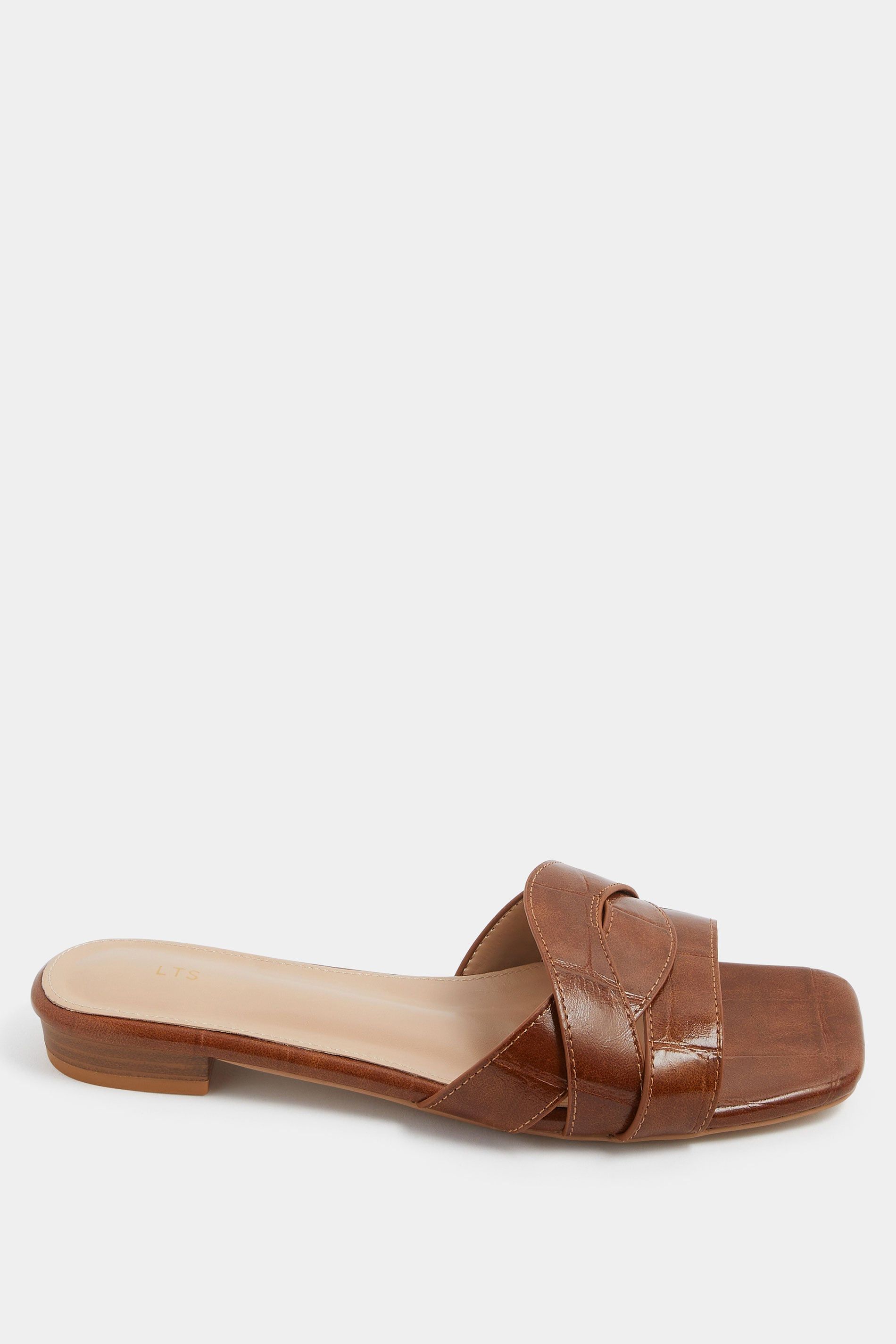 Long Tall Sally Twisted Block Mule Sandals In Standard Fit