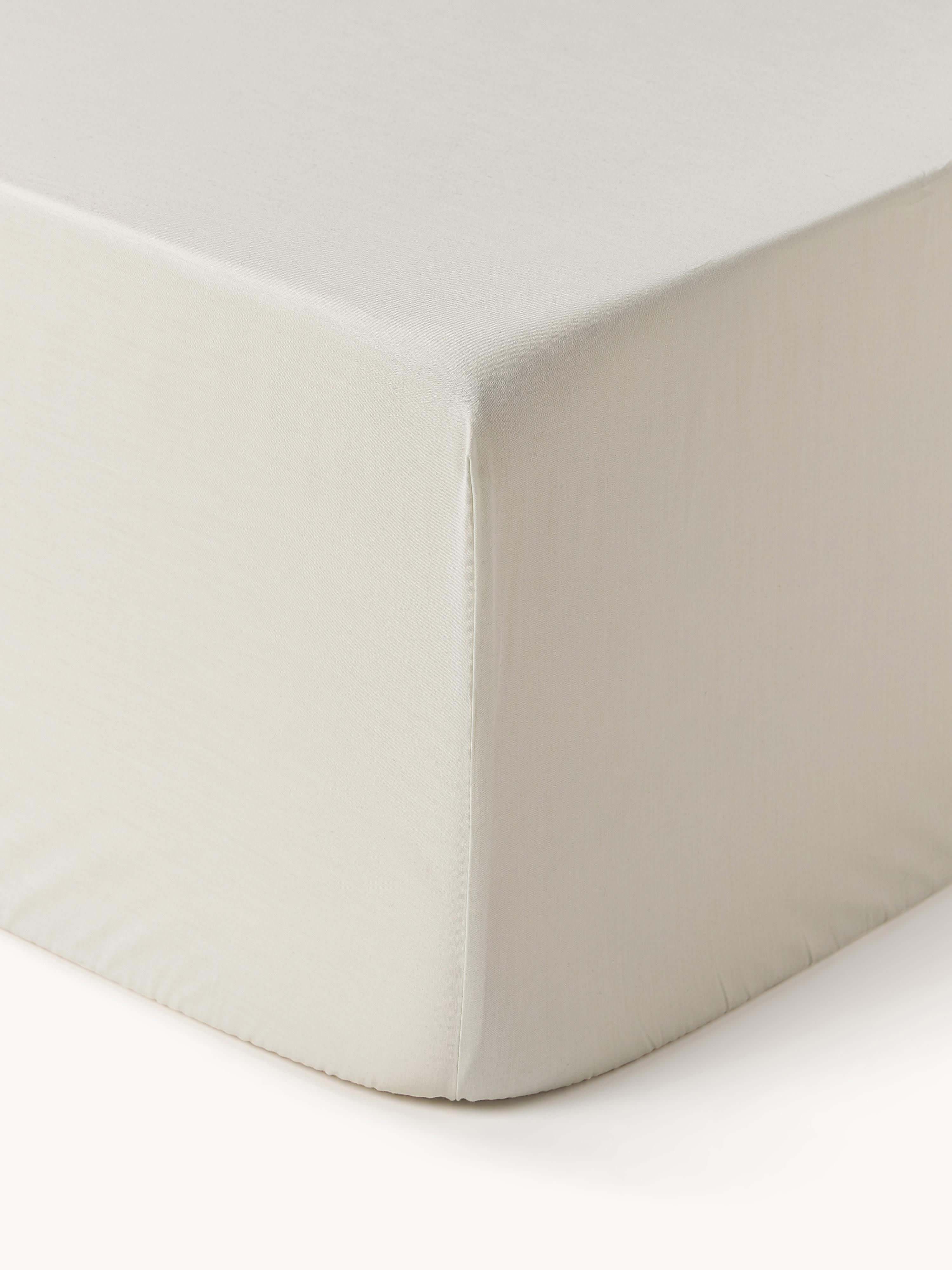 Boxspring-Spannbettlaken Elsie, Baumwollperkal