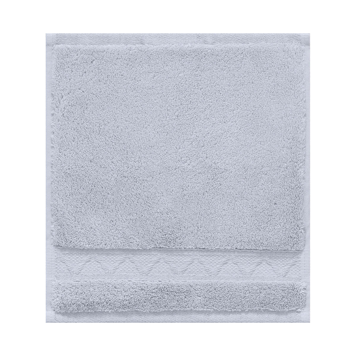 CARESSE - Carré visage en coton voile grisé 30 x 30