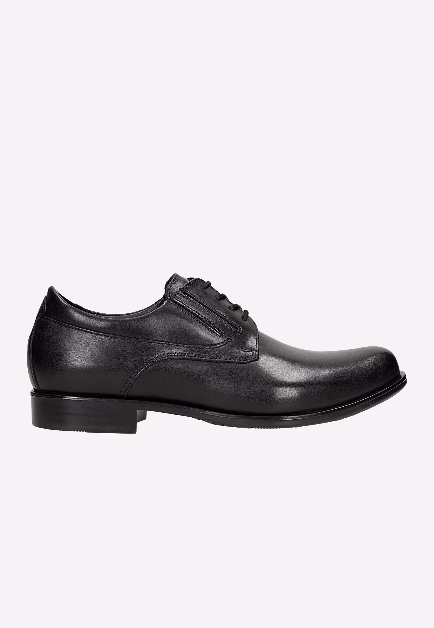 Eleganckie czarne półbuty mundurowe ze skóry pull up