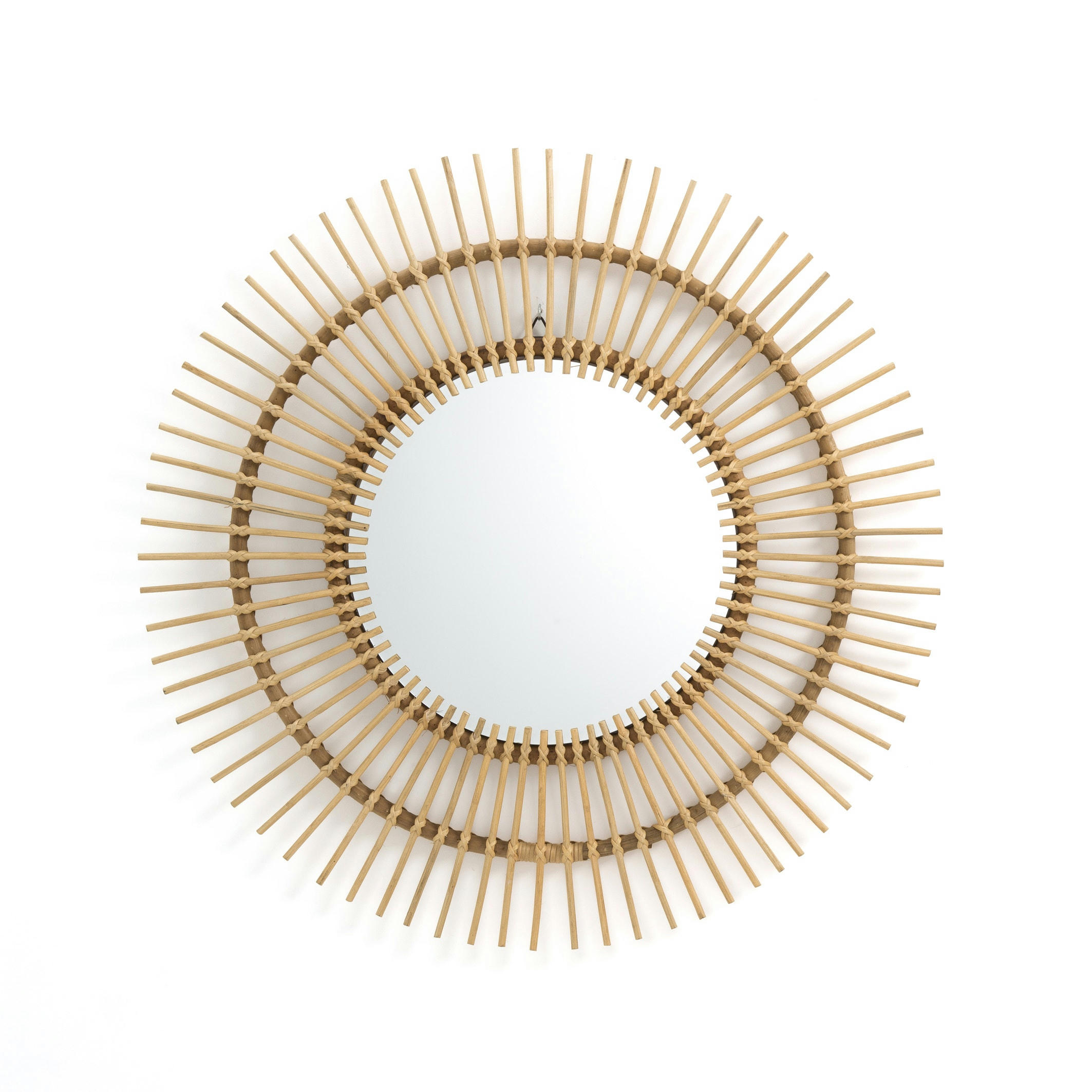 Miroir rotin forme soleil Ø90 cm, Nogu