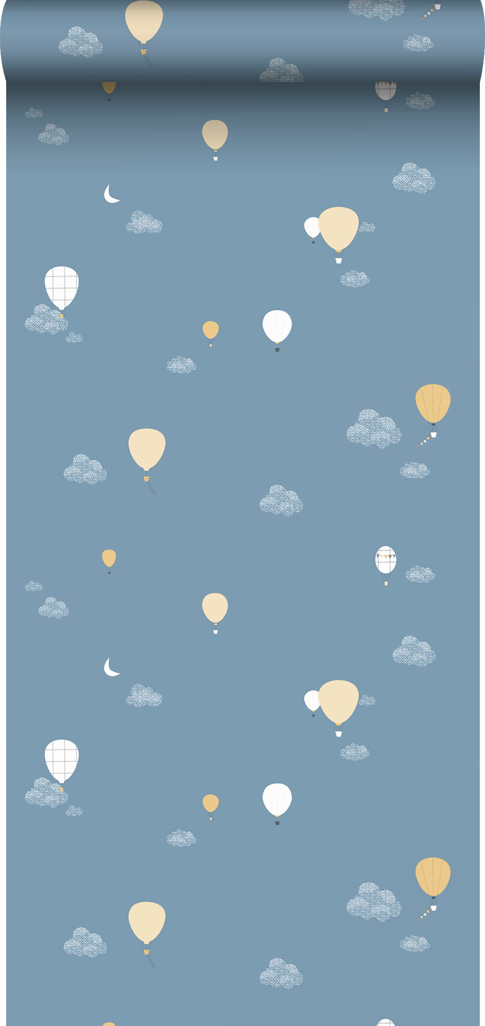 Sanders & Sanders behang luchtballonnen donkerblauw - 53 cm x 10 m - 640287