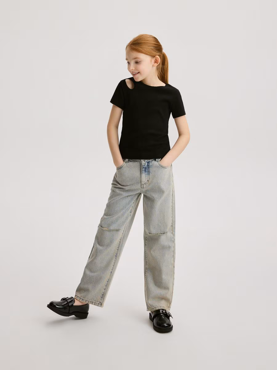 T-Shirt With Decorative Cut-Out