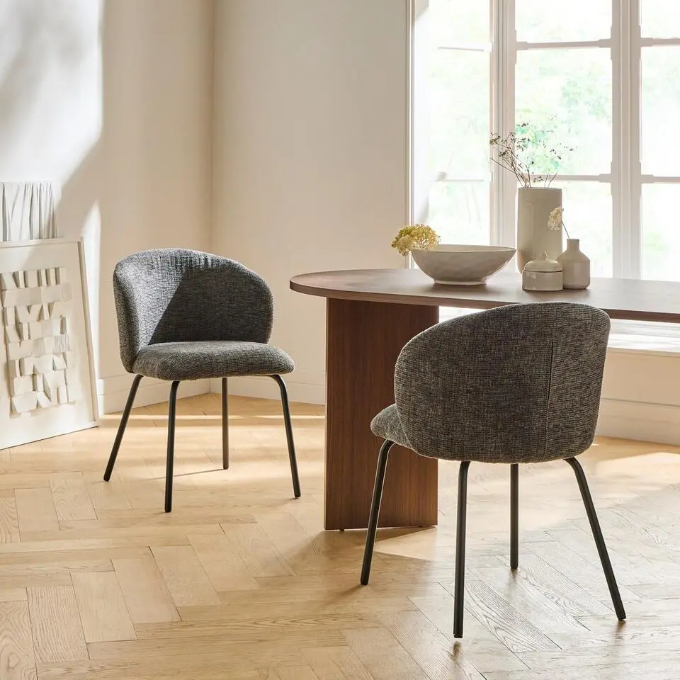 Calicosy - VESPER Set van 2 stoelen - Grijs - 79x45x49 cm