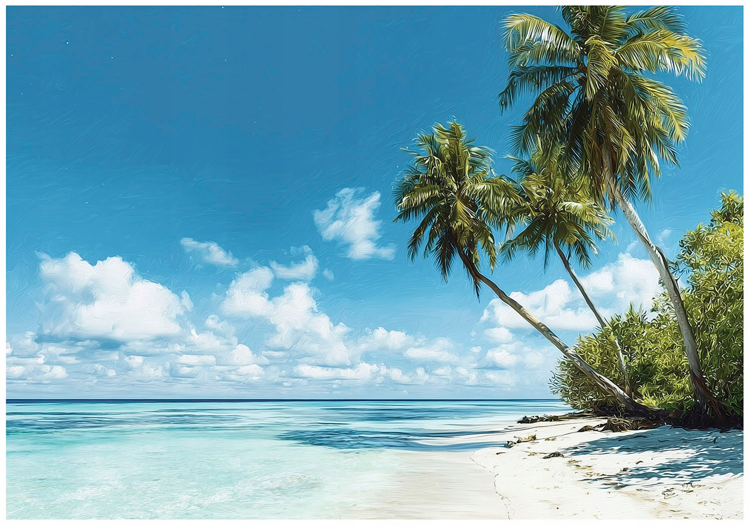 Fototapeta plaża morze palmy krajobraz na ścianę sypialnia salon 250x175