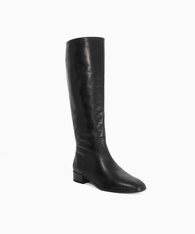 Toova Black - Leather Knee-High Boots