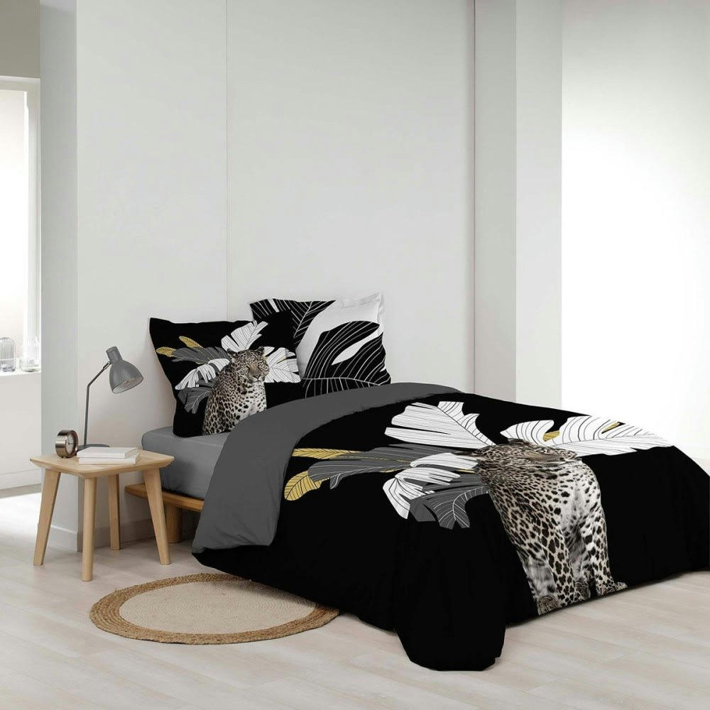 - Parure de couette 100% coton imprimée 260x240 2 taies