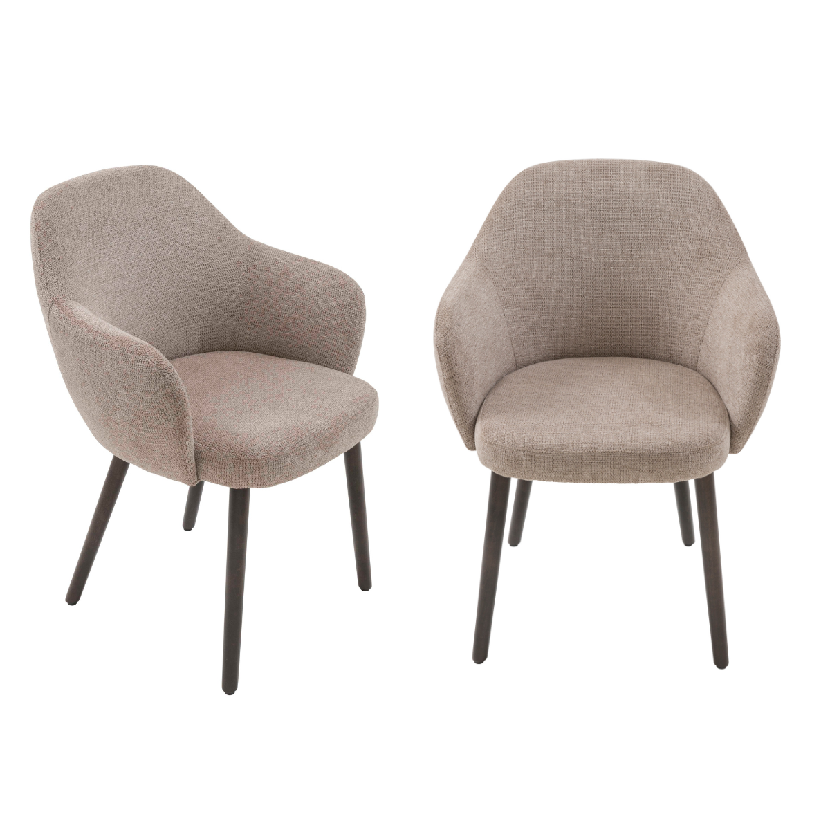 Signature - ERNEST Set van 2 fauteuils - Lichtgrijs - 52x51x77 cm