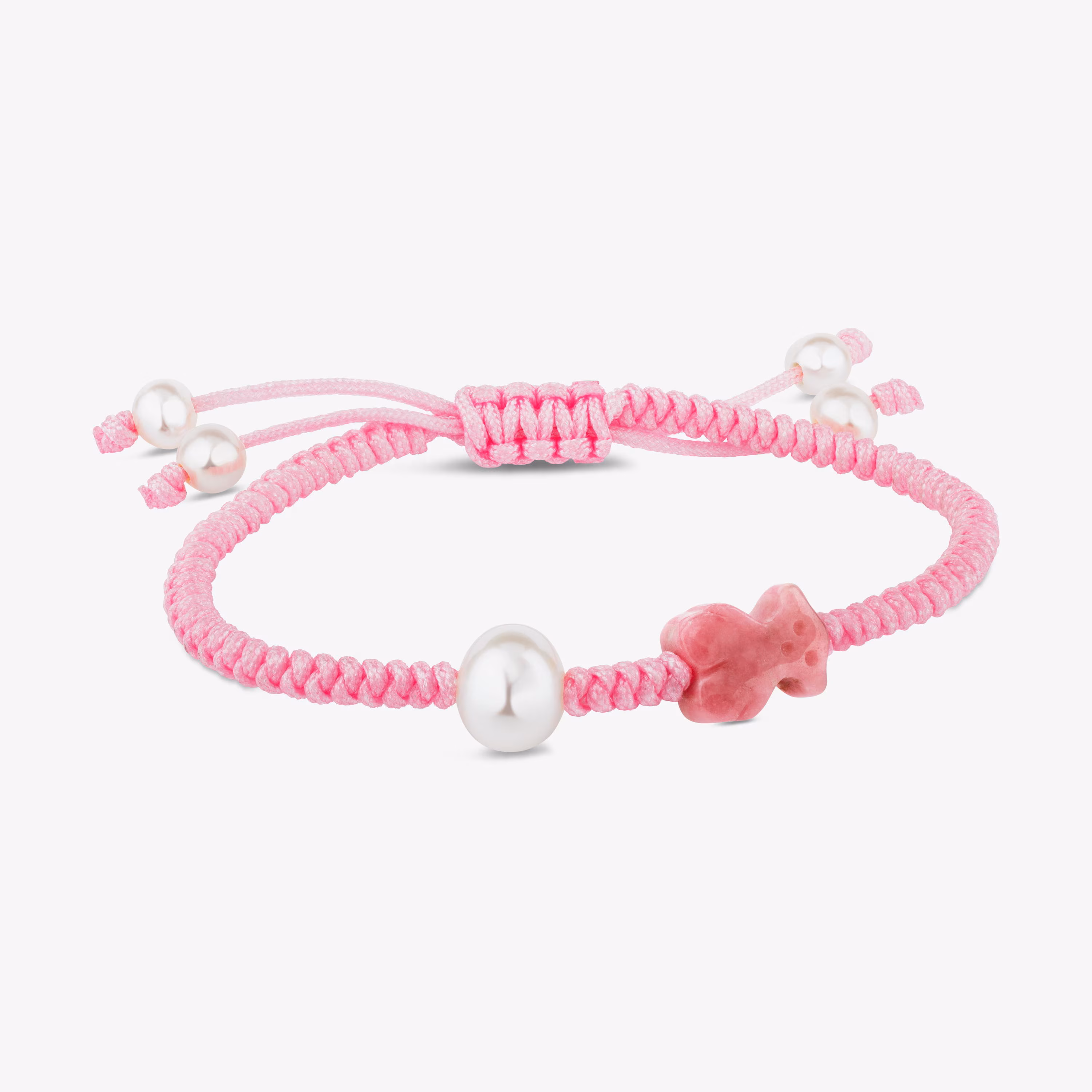 Pulsera de rodonita y perlas cultivadas Tibet