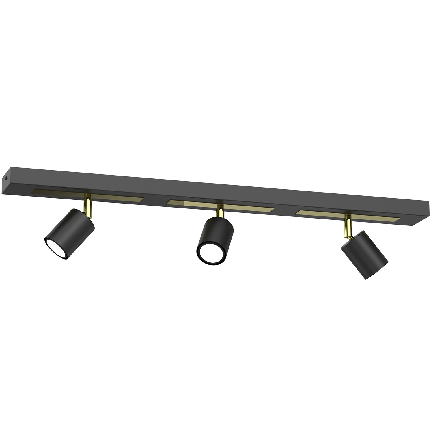 Spot sufitowy czarny mat-złoty połysk Rodez 3xGU10x8W wym:15x80x8cm Luminex