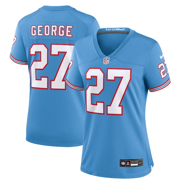 Eddie George Tennessee Titans Nike Women's Oilers Throwback Retired Player Game Jersey - Light Blue/Navy