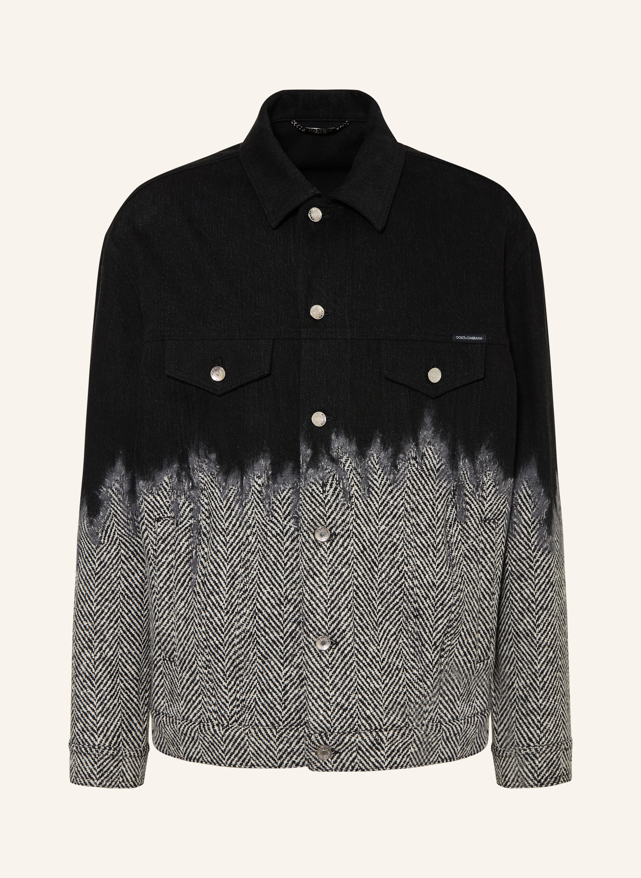 DOLCE & GABBANA Jeansjacke im Materialmix