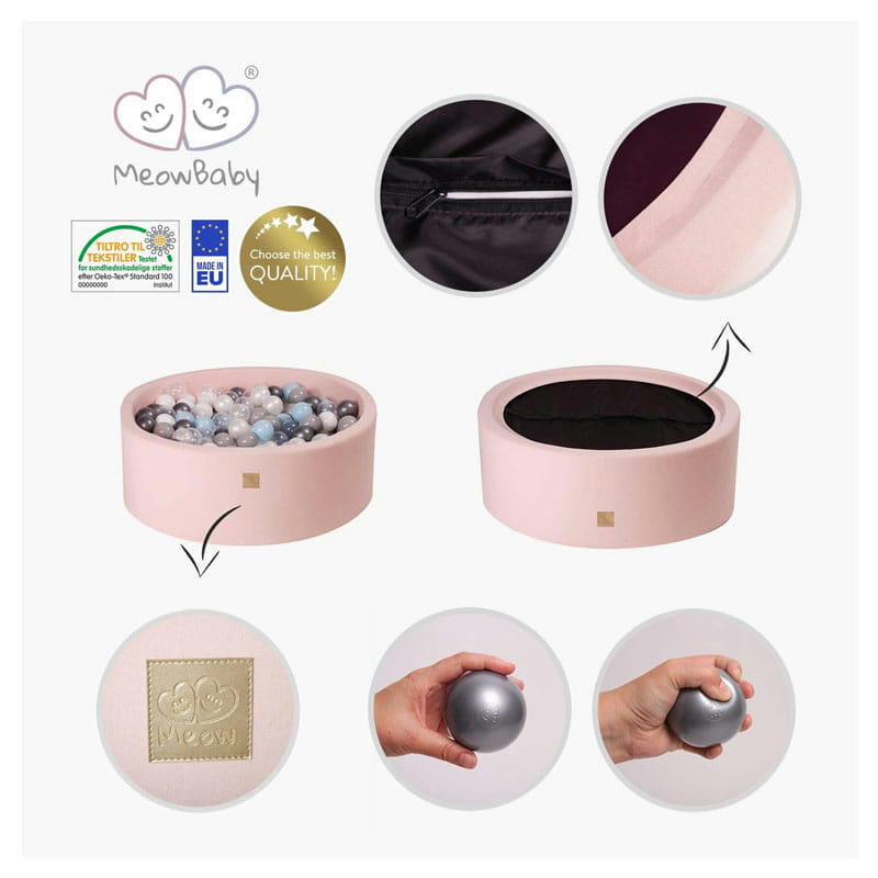 - Menthe Piscine à balles Rose pastel/Transparent/Beige/Blanc/Menthe H30