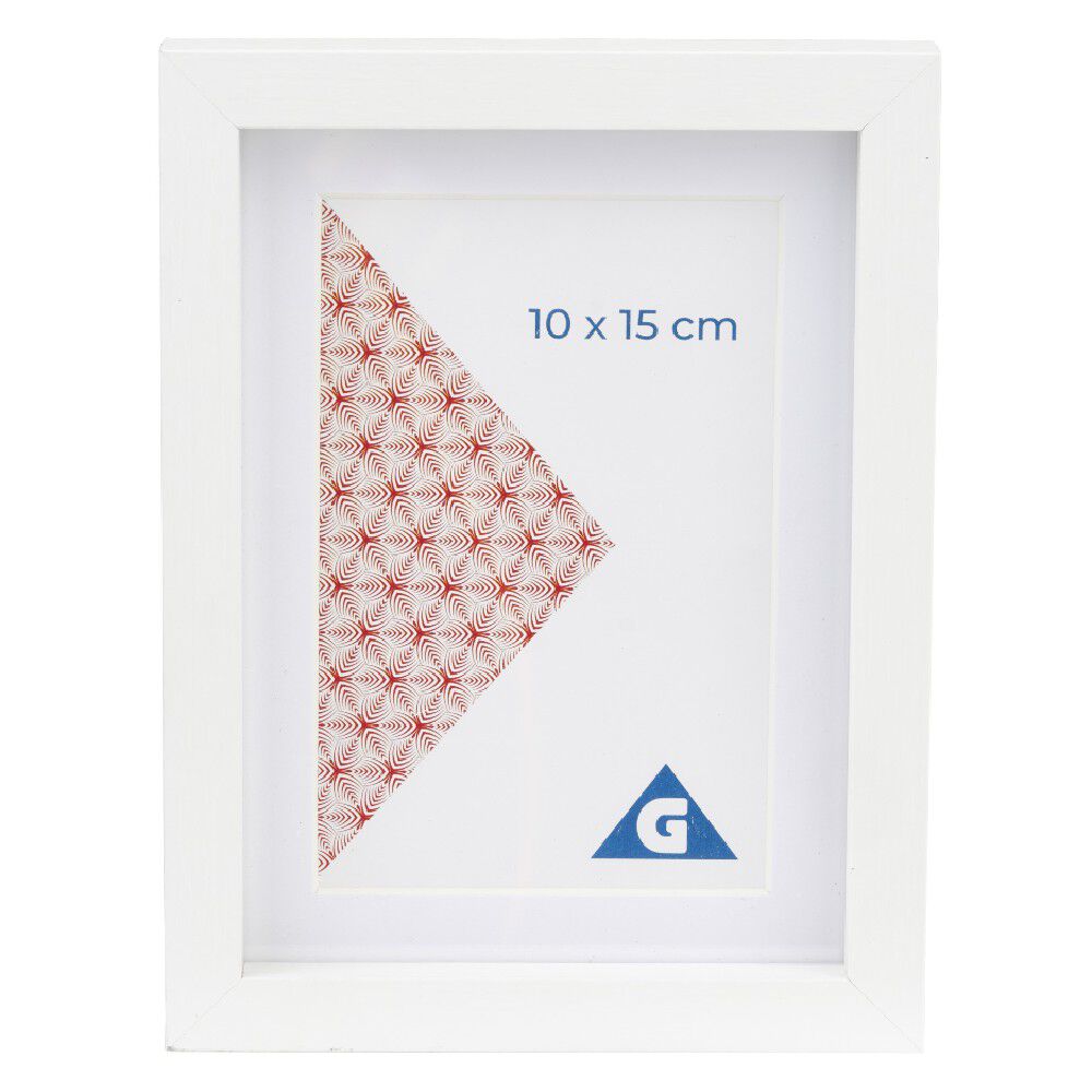 Cadre photo bois blanc 12x17cm pour photo 10x15cm