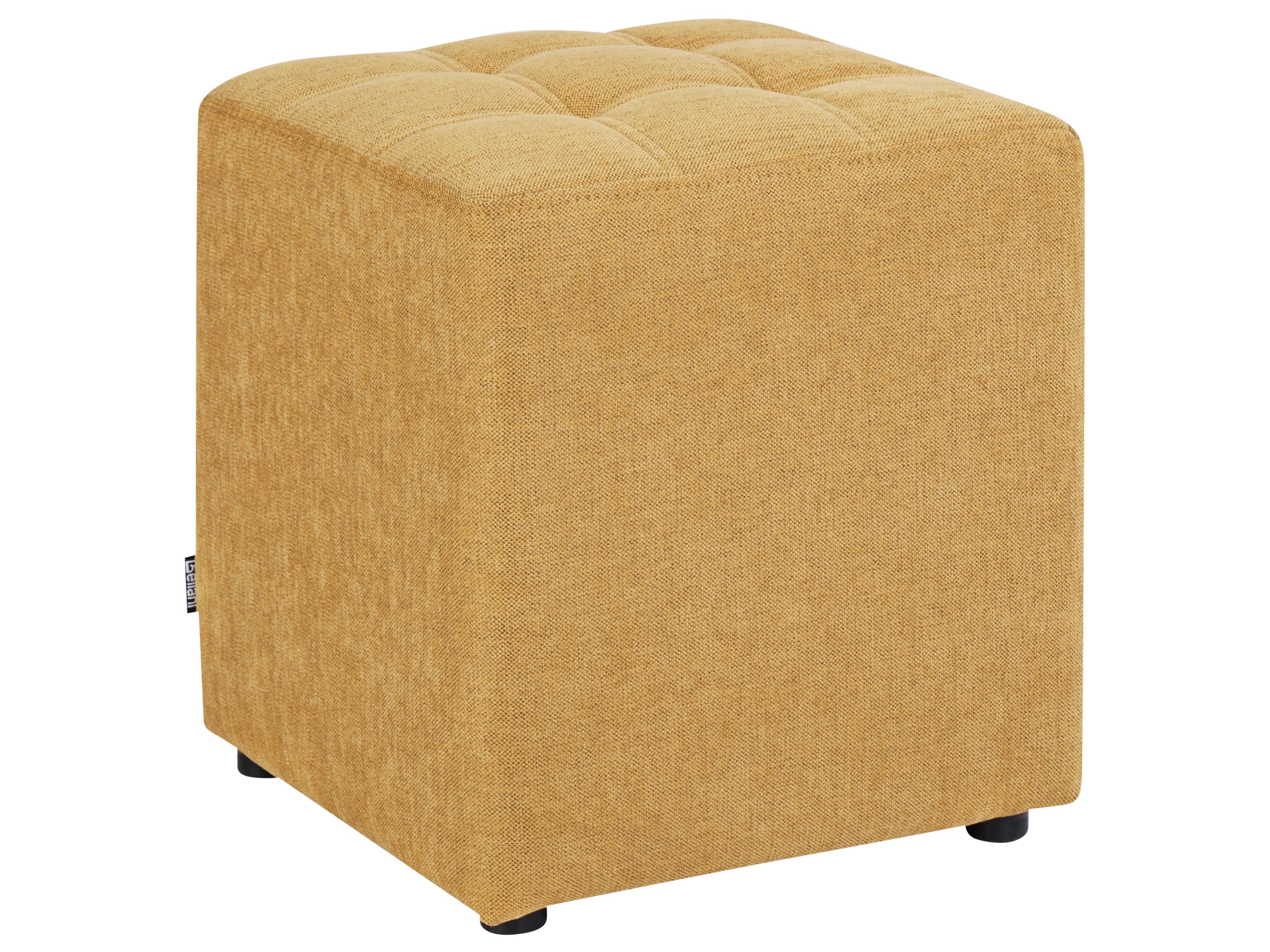 Pouffe KANSAS Fabric Yellow