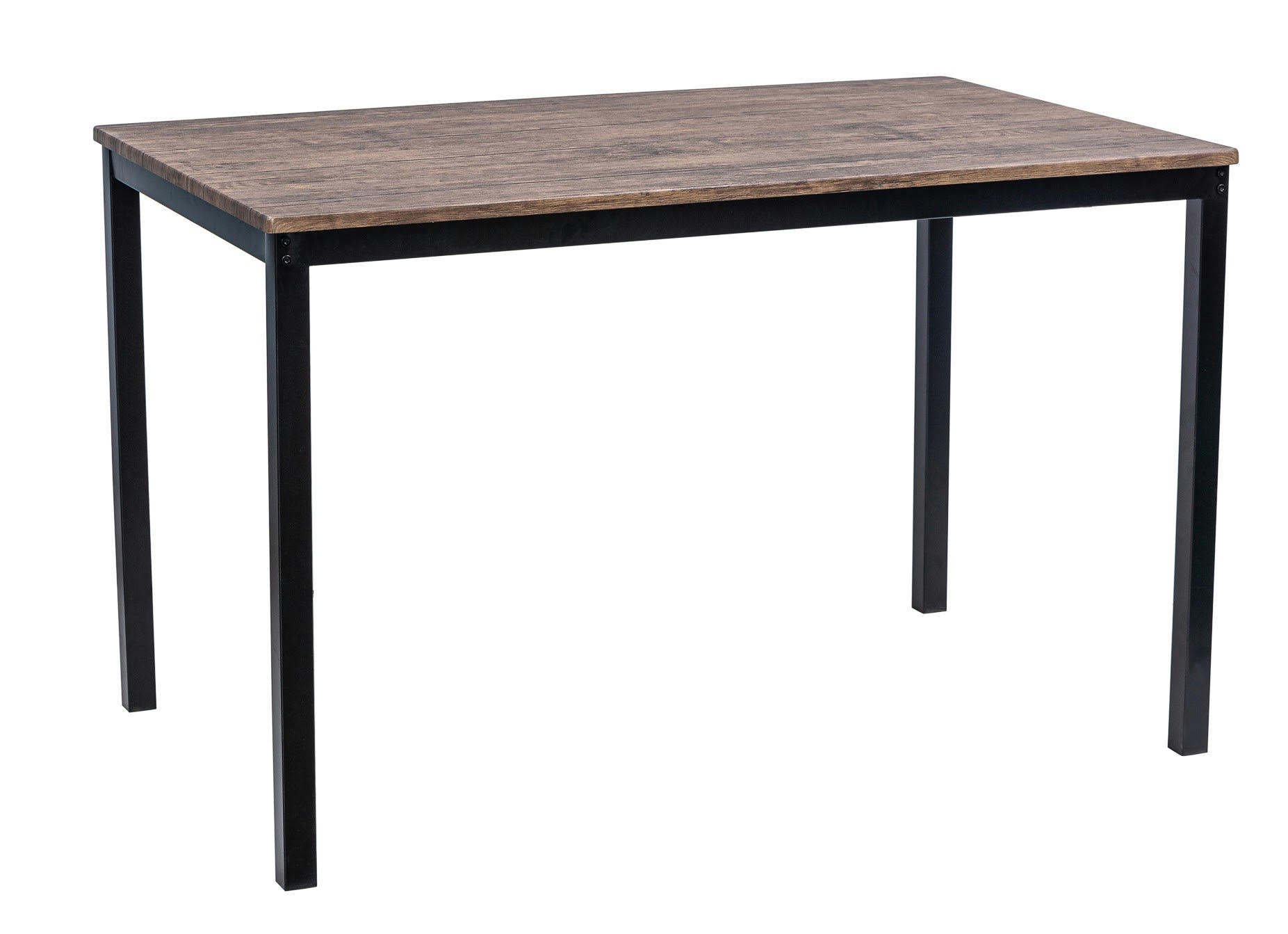 - Table a manger 4 personnes en métal et bois gris L120