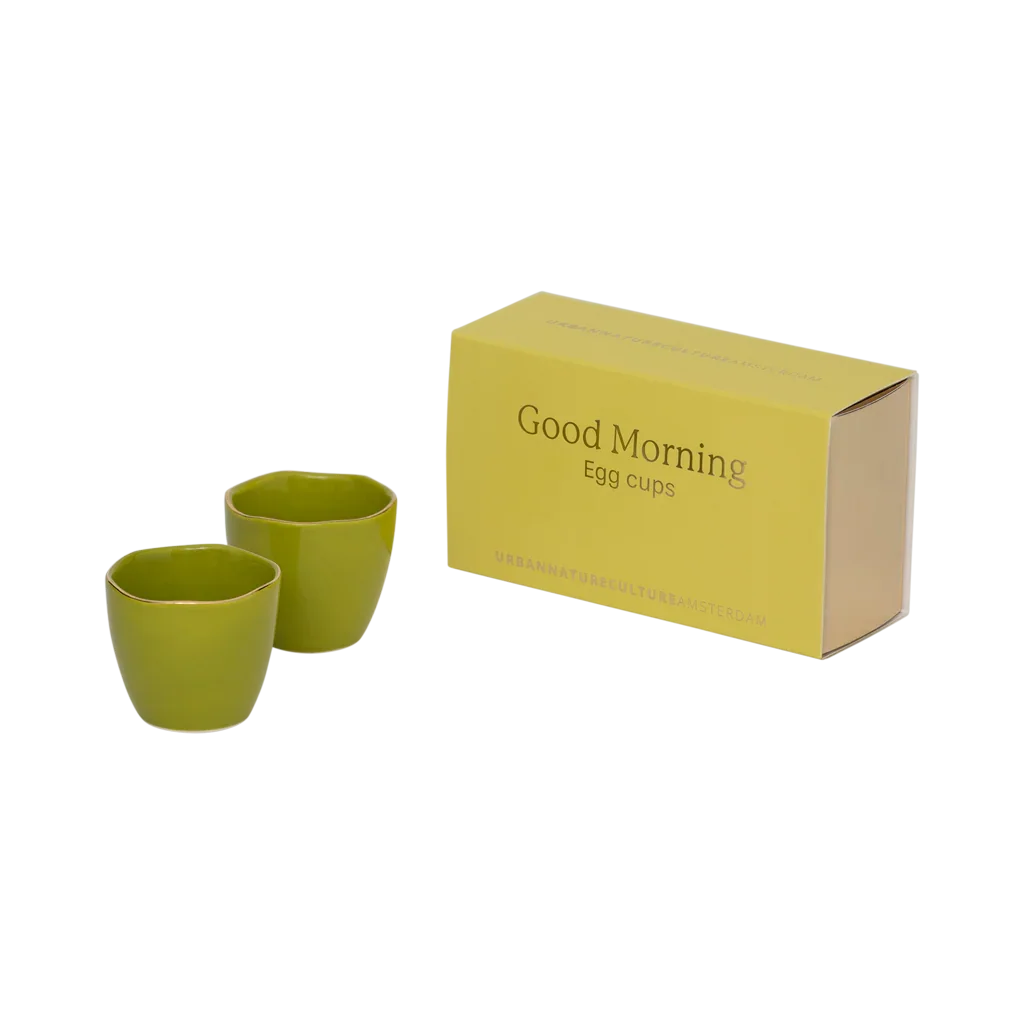 Urban Nature Culture Good Morning eierdop - Split Pea - set van 2 - in gift pack - 5x5cm