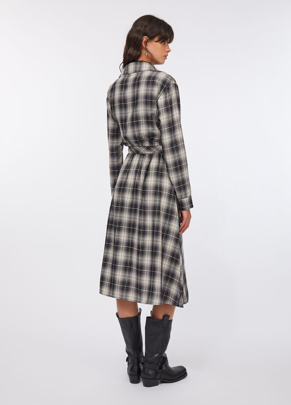 Abito lungo a quadri