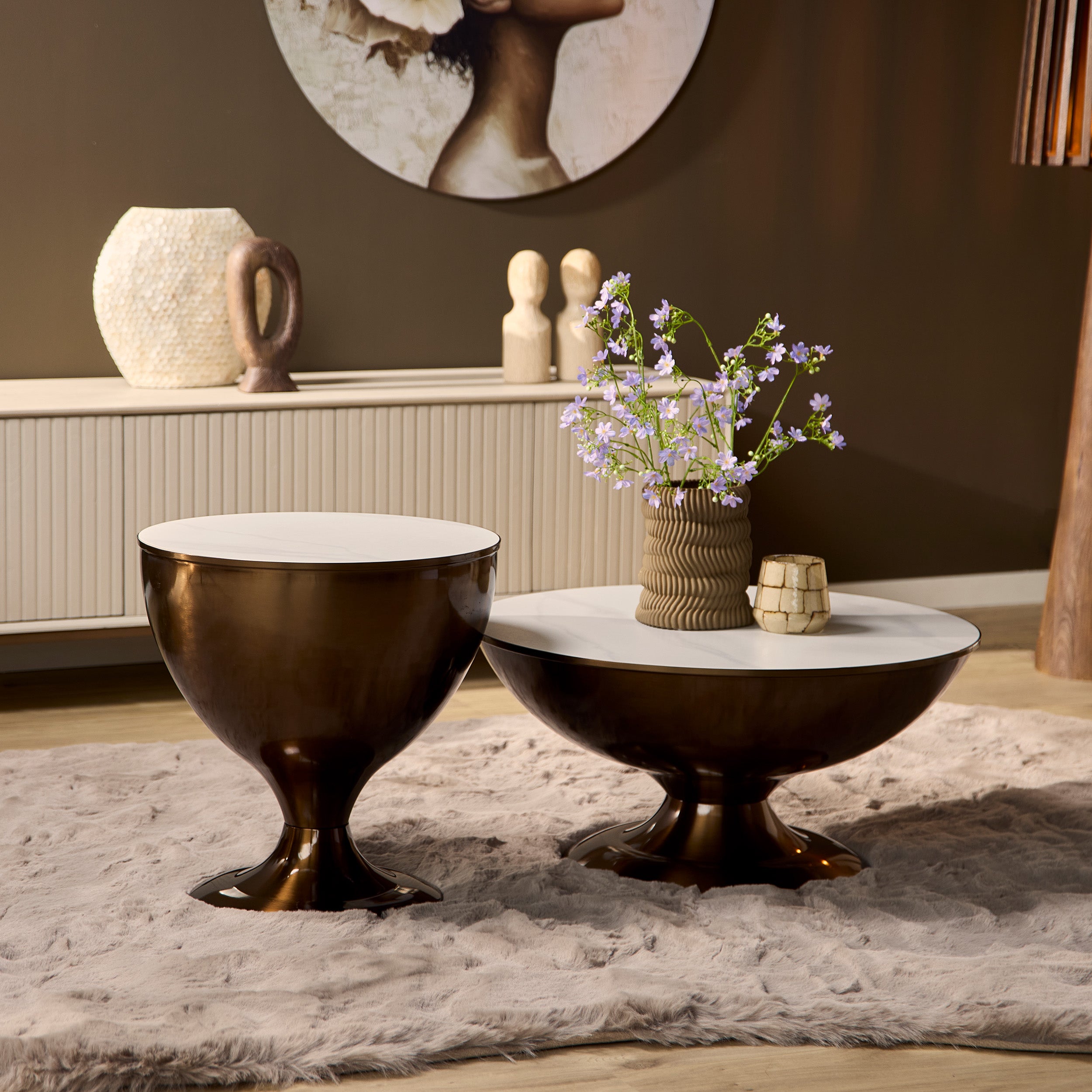 Starfurn salontafel Ava - brons - 75x75x38cm