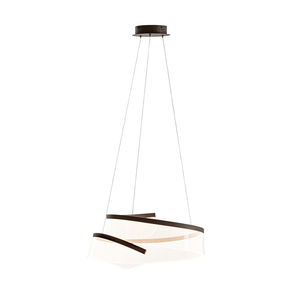 Lampa wisząca RUSTIN kawowo-przezroczysta LED 1x45W 3000K 2356lm Italux