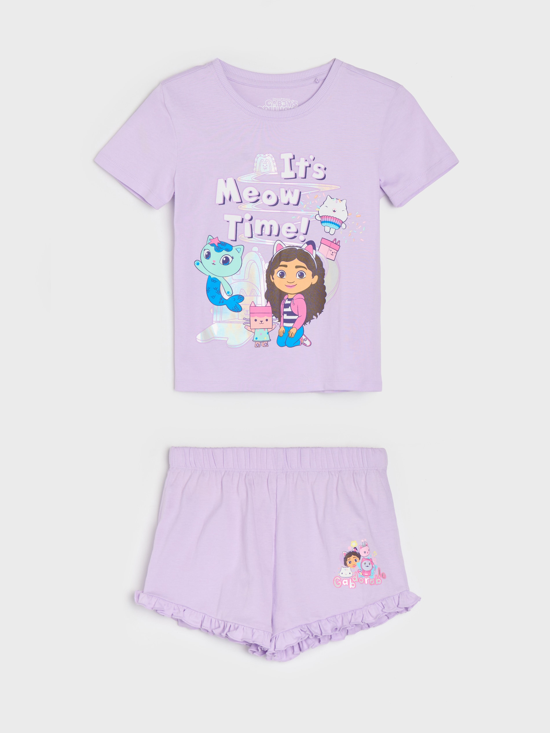 Bawełniana piżama dwuczęściowa z nadrukiem Gabby's Dollhouse