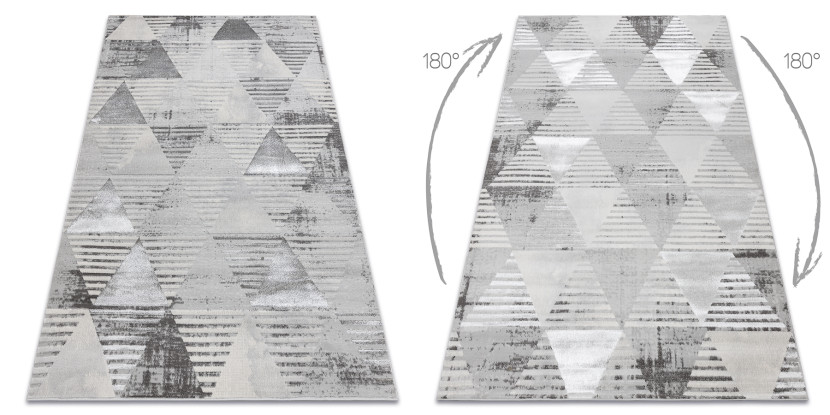 Dywan LIRA E1627 Trójkąty geometryczny, strukturalny, 80x150 cm