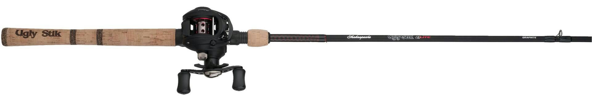 Ugly Stik Elite Baitcast Fishing Rod and Reel Combo, Anti-Reverse, Medium-Heavy, Right Hand, 6.6-ft, 2-pc