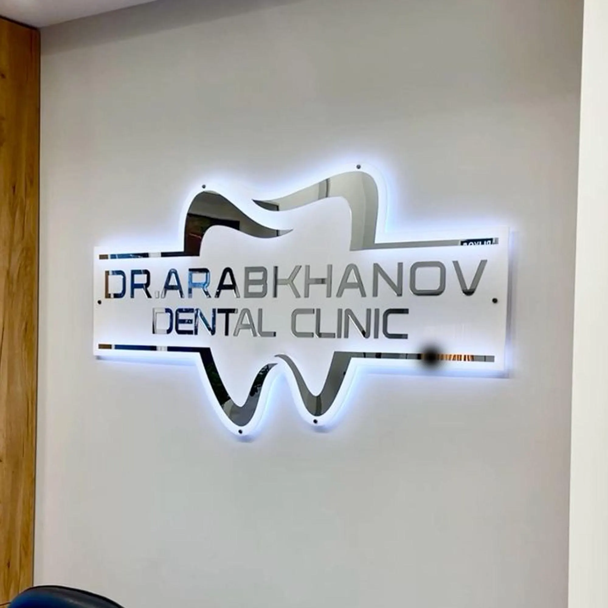 Custom Acrylic Dental Sign, Acrylic Dentist Office Sign, 3D Dental Logo, Dental Wall Decor Logo, LED Backlit Sign, Business Acrylic Sign