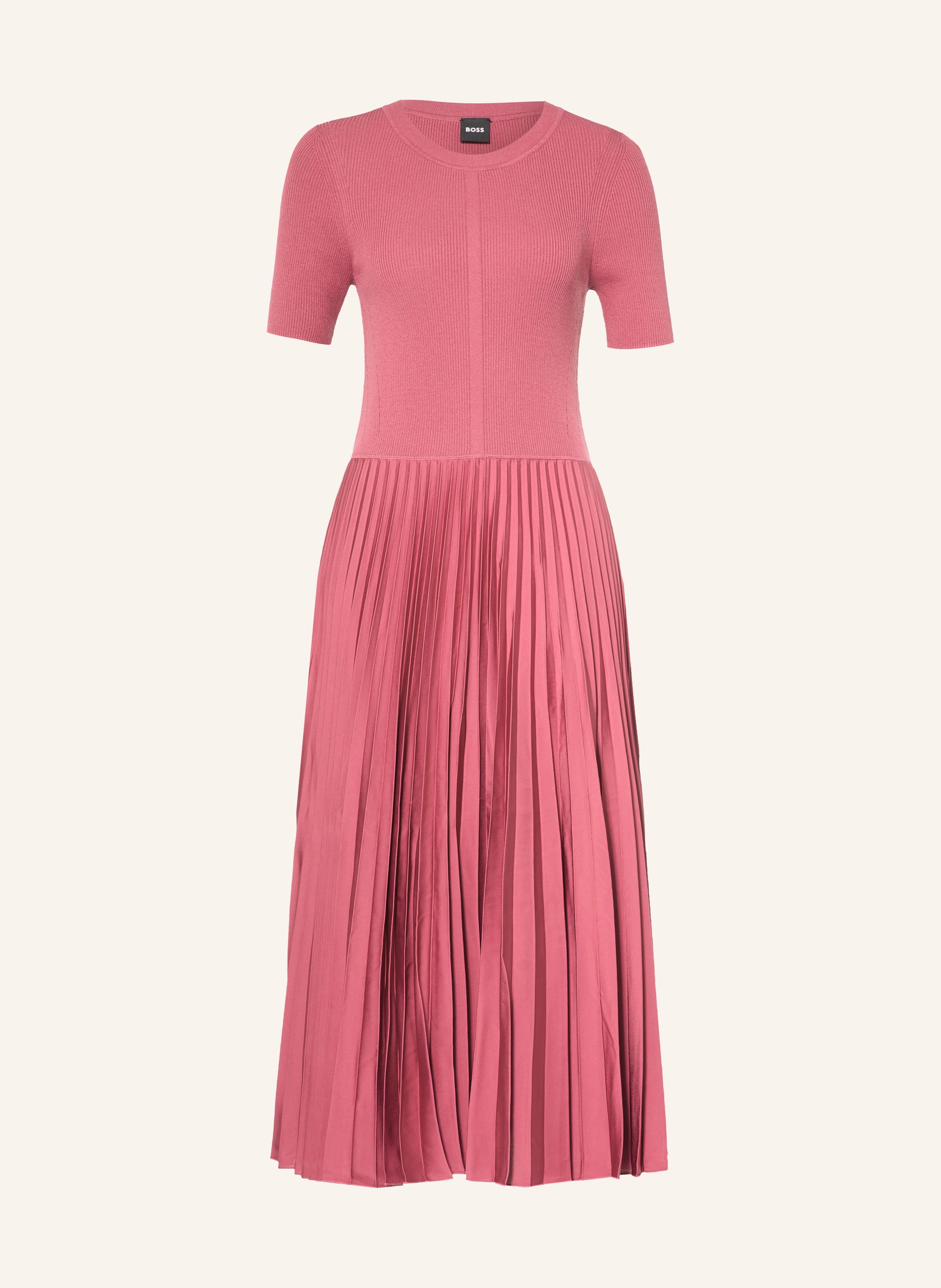 BOSS Kleid FADRIDI im Materialmix mit Plissees