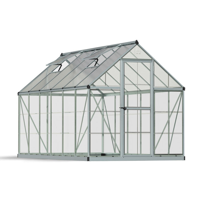 Serre en polycarbonate Hybrid argentée 6,6 m² CANOPIA
