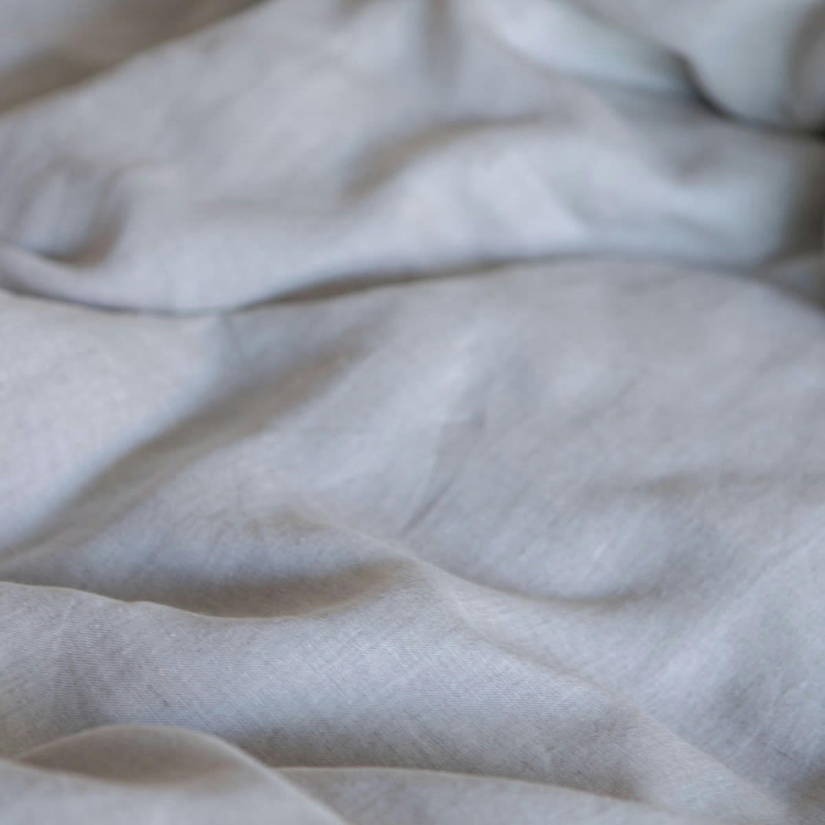 LES ESSENTIELS - Housse de couette large ouverture en lin lavé beige foncé 140x200