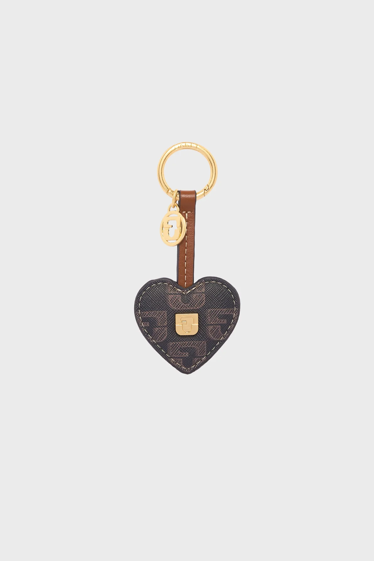 Charm en toile enduite monogrammée et cuir – ATOUT CŒUR