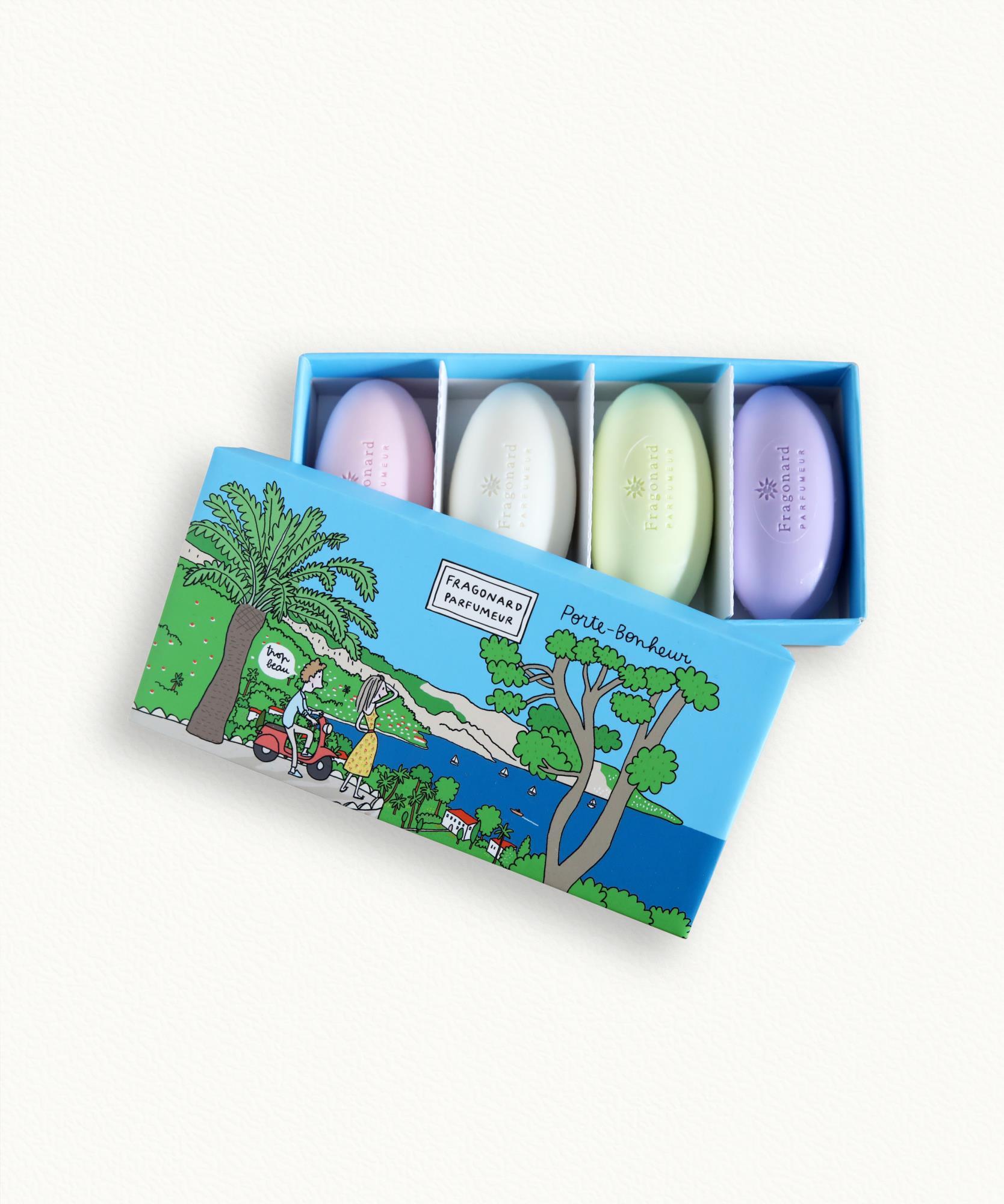 Coffret savons Porte bonheur - 4 mini savons parfumés