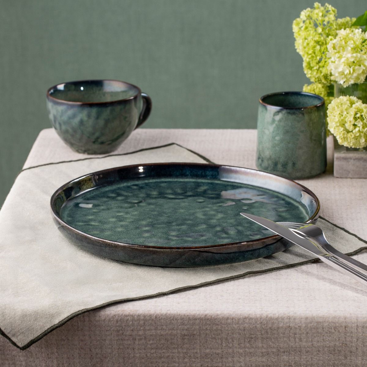 Talerz MIDO obiadowy turkusowy 27 cm